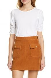 FRAME Ruched Sleeve Top   Nordstrom at Nordstrom